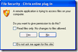 File Security - Citrix Online Plugin