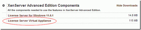 XenServer Advanced Edition Components
