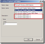 Microsoft DHCP Server - Predefined Options and Values
