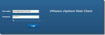 VMware vSphere Web Client - Authentication