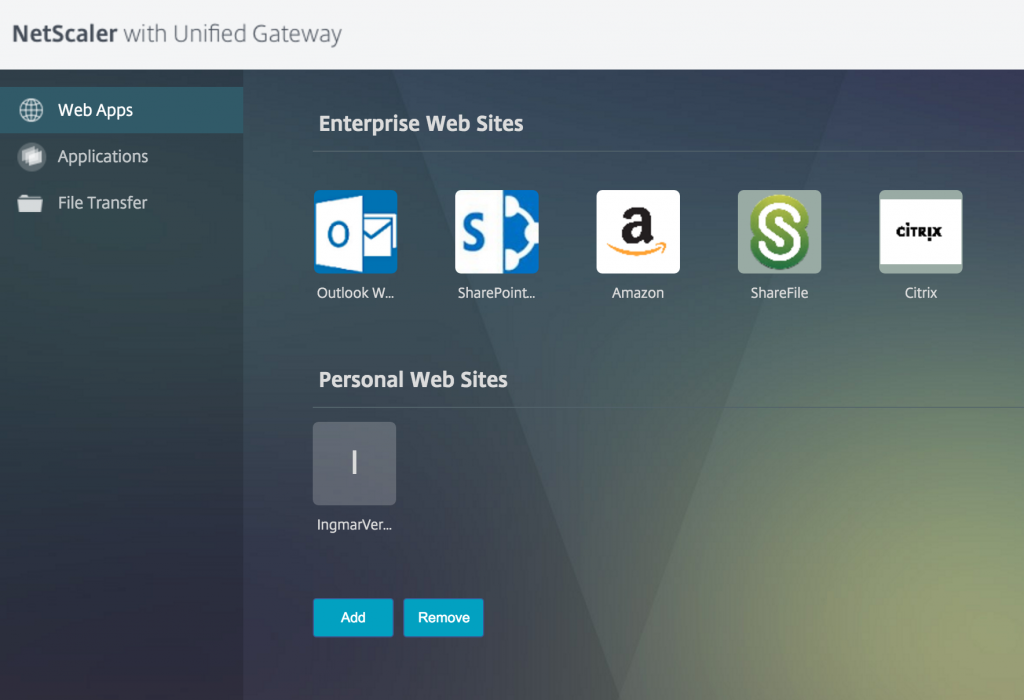 Unified Gateway - Web Apps